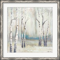 Framed Watercolor December Birch I