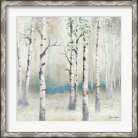 Framed Watercolor December Birch II