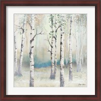 Framed Watercolor December Birch II