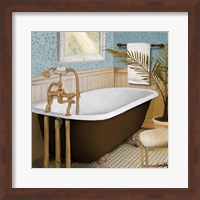 Framed 'Afternoon Bath I' border=