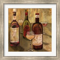 Framed 'Bottle of Wine I' border=