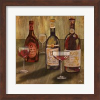 Framed 'Bottle of Wine II' border=