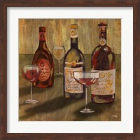Framed 'Bottle of Wine II' border=