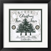 Framed Taupe Christmas Sign I