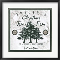 Framed Taupe Christmas Sign I