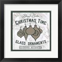Framed Taupe Christmas Sign IV