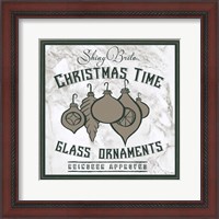 Framed Taupe Christmas Sign IV