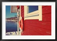 Framed Lake House in Winter