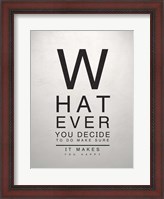 Framed Inspirational Eye Chart III