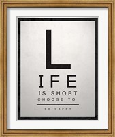 Framed Inspirational Eye Chart IV