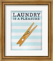 Framed 'Laundry Lounge I' border=
