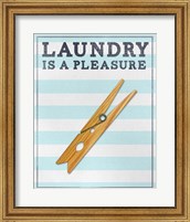 Framed 'Laundry Lounge I' border=
