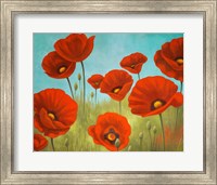 Framed Field of Poppies II