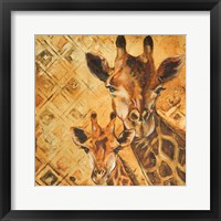 Safari Mother and Son I Framed Print