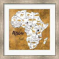 Framed Africa Map