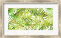 Framed New Green Scattered Palms