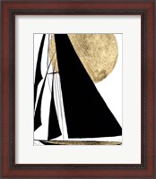 Framed Midnight Black Sailing