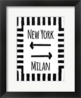 Framed NY or Milan