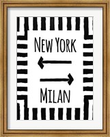Framed NY or Milan