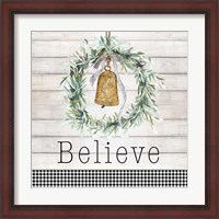 Framed Believe Bell Wreath