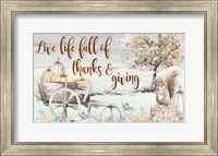 Framed Live Life Full of Thanks and Giving