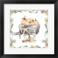Framed Wood Cart Square with Branches