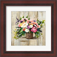 Framed Basket with Flowers