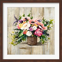 Framed Basket with Flowers