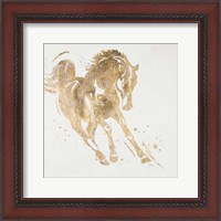 Framed Spirit Horse Gold