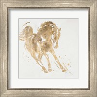 Framed Spirit Horse Gold