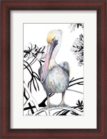 Framed Pelican on Branch I