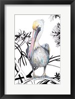 Pelican on Branch I Framed Print