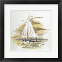 Sailing at Sunset I Framed Print