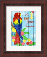 Framed Parrot Party I