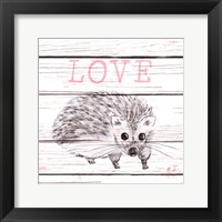 Framed Hedgehog Love