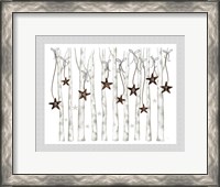 Framed Merry and Bright Birch Trees II