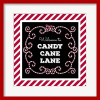 Framed Welcome to Candy Cane Lane