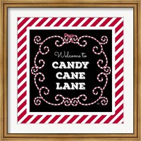 Framed Welcome to Candy Cane Lane