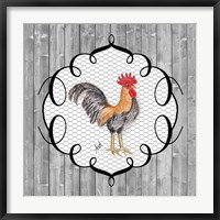 Framed Rooster on the Roost I
