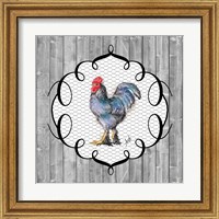 Framed 'Rooster on the Roost II' border=