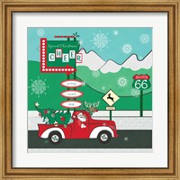 Framed Retro Santa Driving II