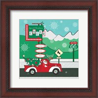 Framed Retro Santa Driving II
