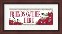 Framed Chickadee Christmas Red - Friends Gather horizontal