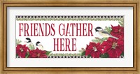 Framed Chickadee Christmas Red - Friends Gather horizontal