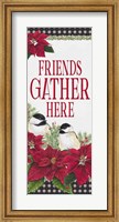 Framed Chickadee Christmas Red - Friends Gather vertical