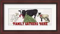 Framed Christmas on the Farm - Family Gathers Here