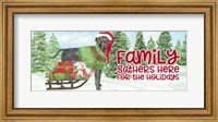 Framed Dog Days of Christmas - Family Gathers