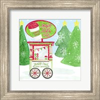Framed 'Food Cart Christmas II Jingle Java' border=