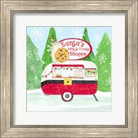 Framed 'Food Cart Christmas IV Santas Milk and Cookies' border=