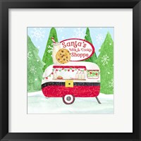 Framed 'Food Cart Christmas IV Santas Milk and Cookies' border=